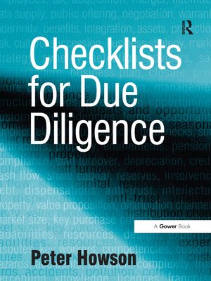 cover image of Checklists for Due Diligence
